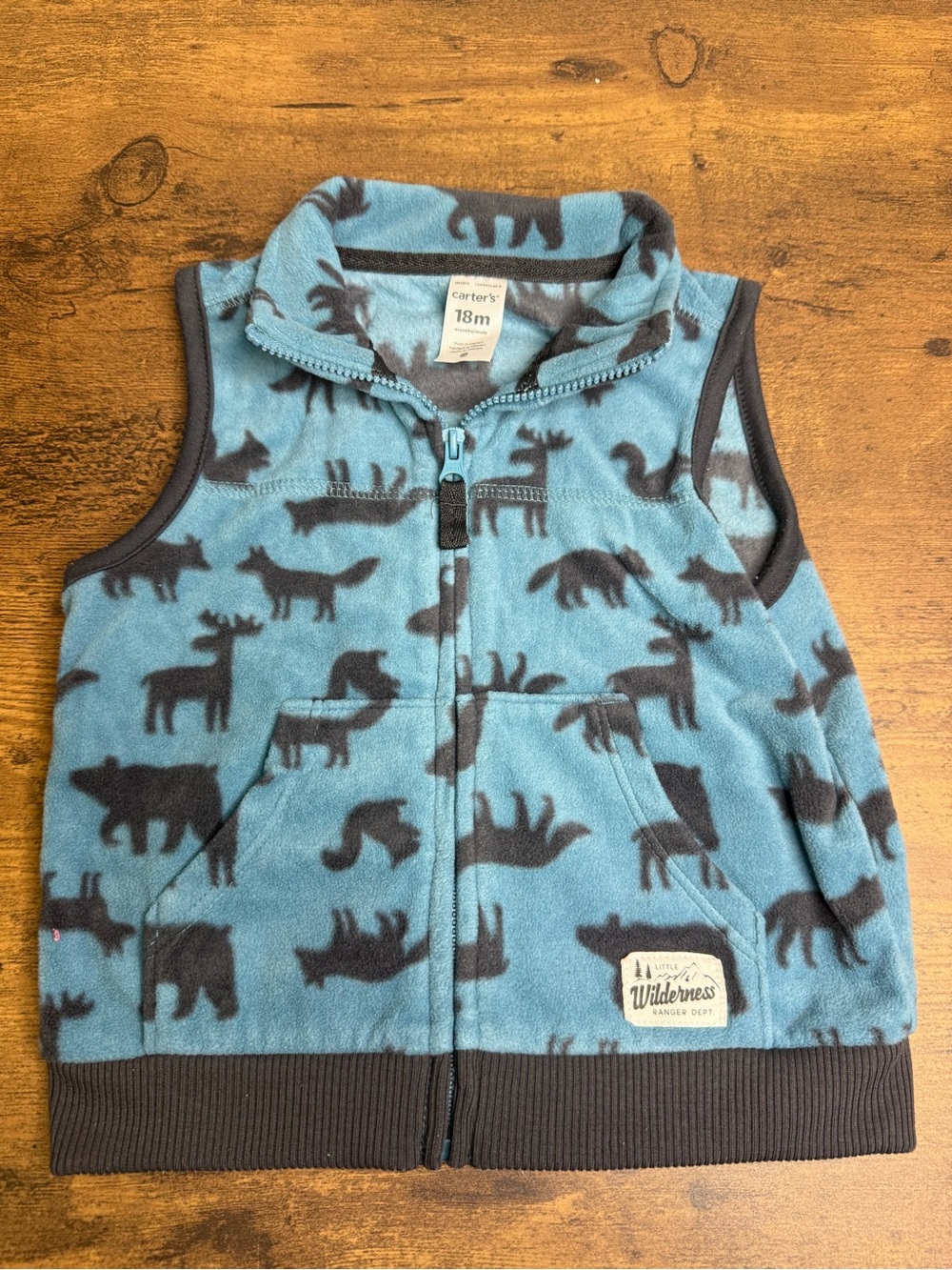 ⭐️5 for $20⭐️ Carter's Blue Woodland Fleece Vest for Kids 18M